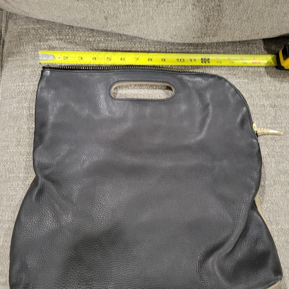 Vince Camuto two tone leather satchel